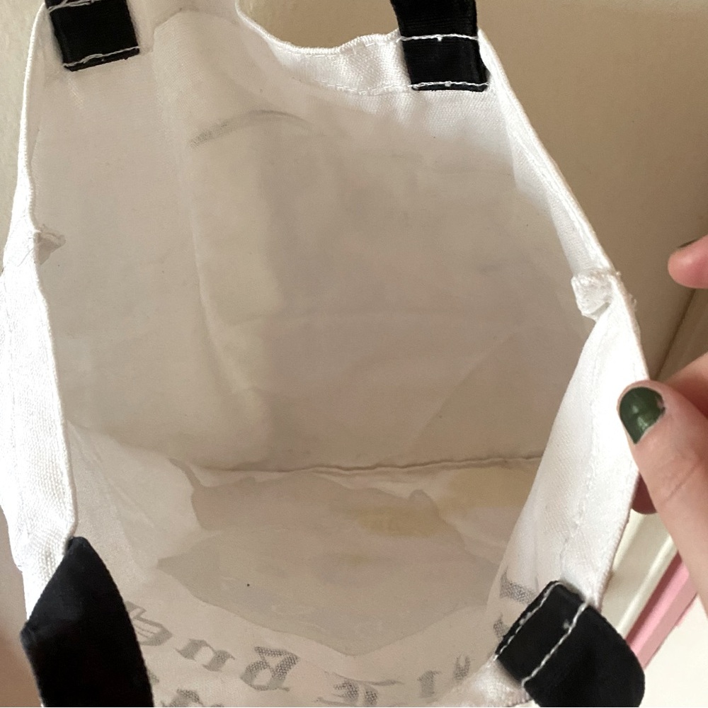 ‘Bout That Pug Life Funny Dog Print White and Black Tote Bag - Picture 3 of 5